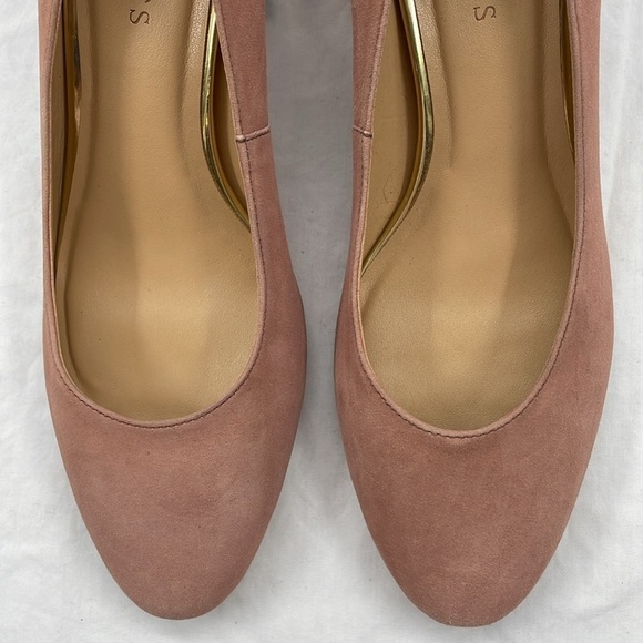 Talbots 8M Leather Slip On Comfy Block Heel Shoes. - Picture 4 of 11